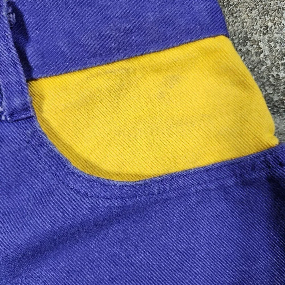 Vintage 80s Colorful Western Style Jean Shorts by Carolina Colours Size 7 - Picture 3 of 8